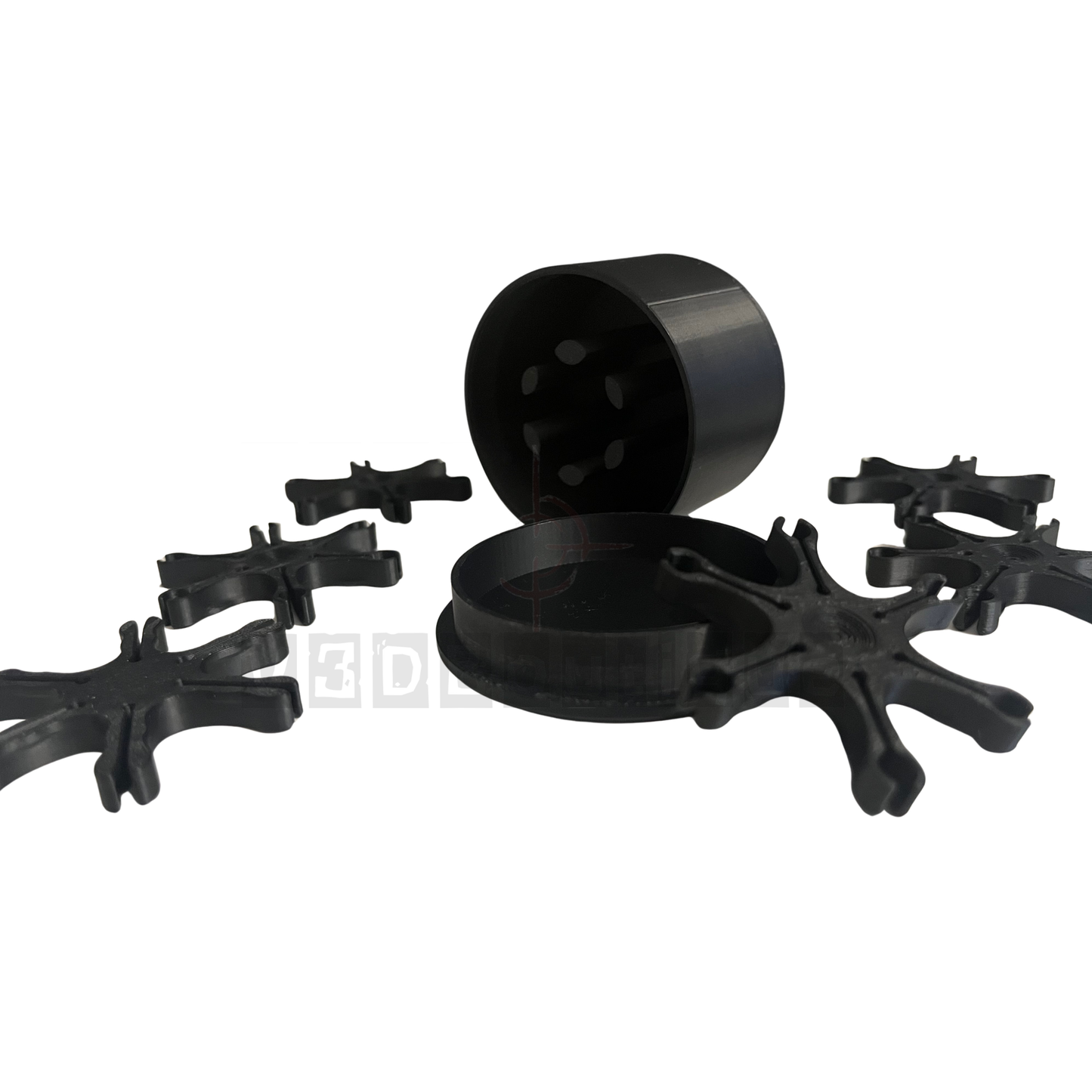 6 x porte amorce poudre noir avec boîte de transport