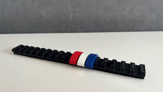 CACHE RAIL PICATINNY 21 BLEU BLANC ROUGE x2